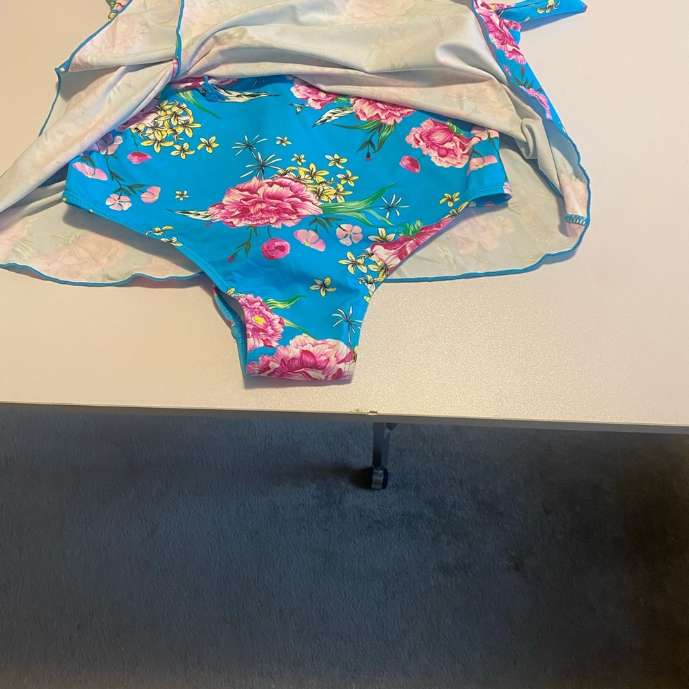 Vibrant Floral Swim Dress - Picture 3 of 6